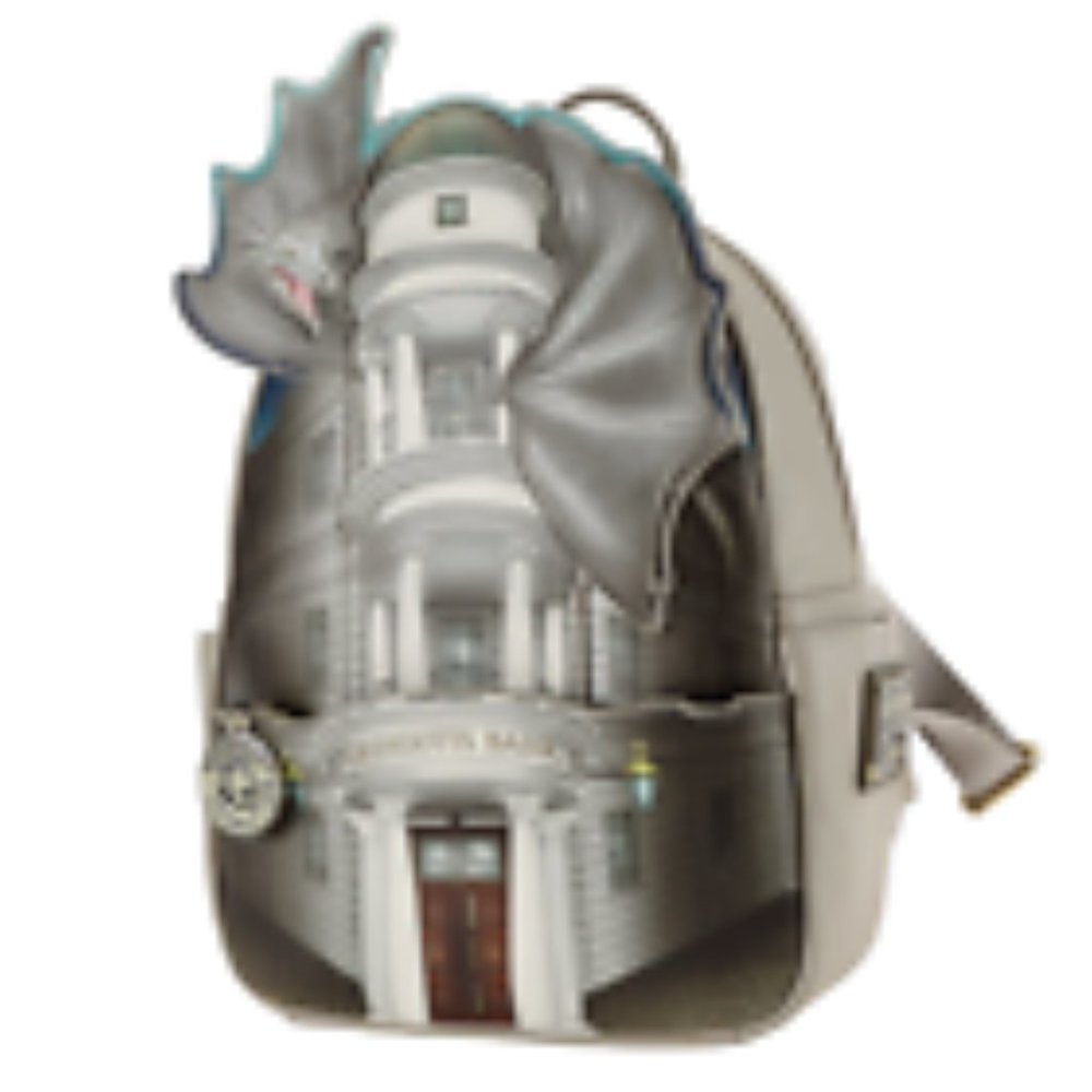 NWT Loungefly Harry Potter Gringotts Bank and Dragon Mini Backpack